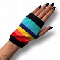 دستکش رنگی رنگی نخ پنبه فری سایز