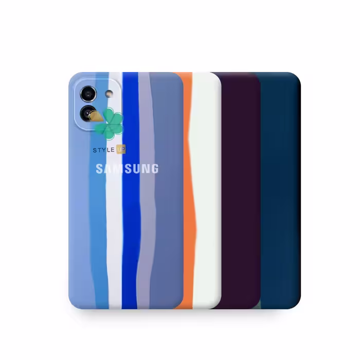 قاب سیلیکونی گوشی سامسونگ Samsung Galaxy A03 مدل رنگین کمان