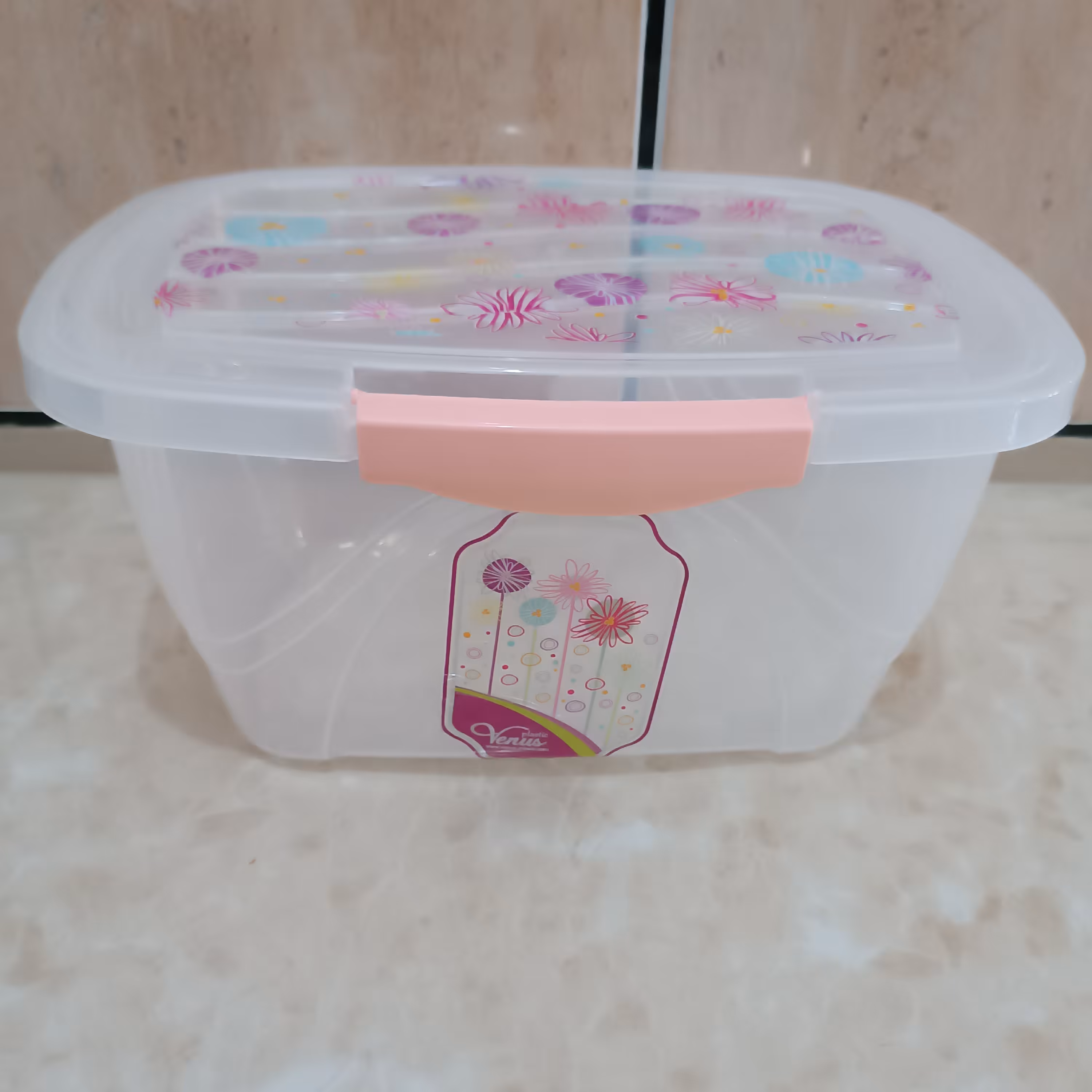 جا نانی شفاف طرحدار، اندازه کوچک، طول32 عرض25 ارتفاع16