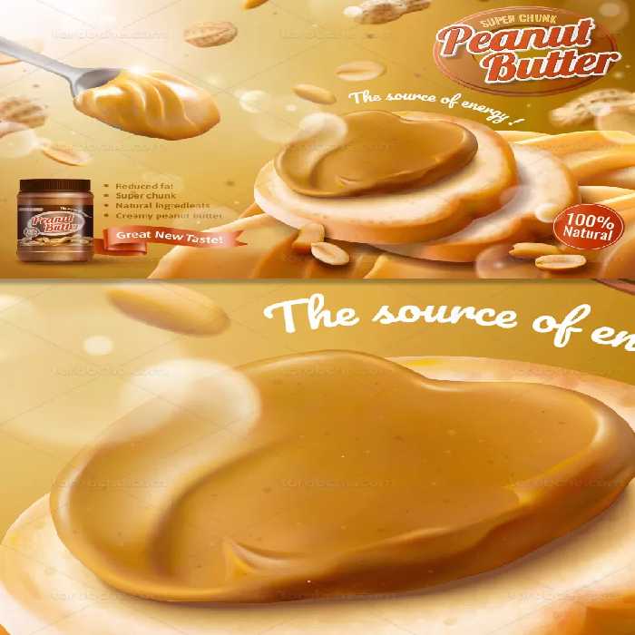 وکتور کره بادام زمینی تبلیغاتی | گرافیک با طعم تربچه