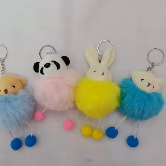 عروسک جا کلیدی.طرح حیوانات. قد 10 سانتیمتر.پک 12 عددی 