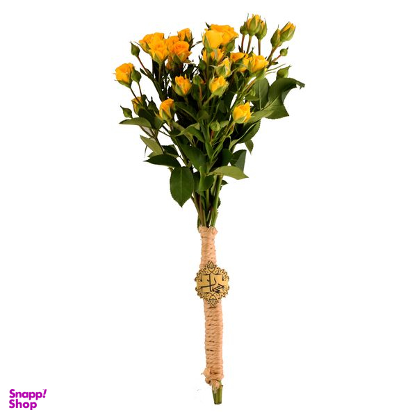 دسته گل رز زرد هیمان مدل مینیاتوری کد Ro12