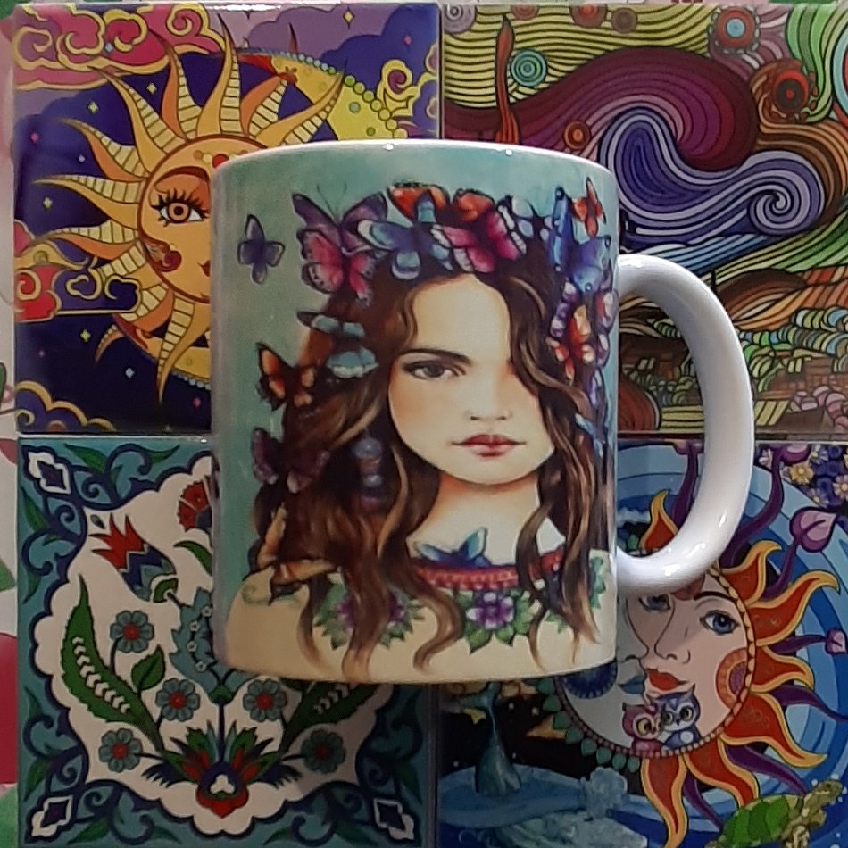 ماگ طرح دخترانه زیبا