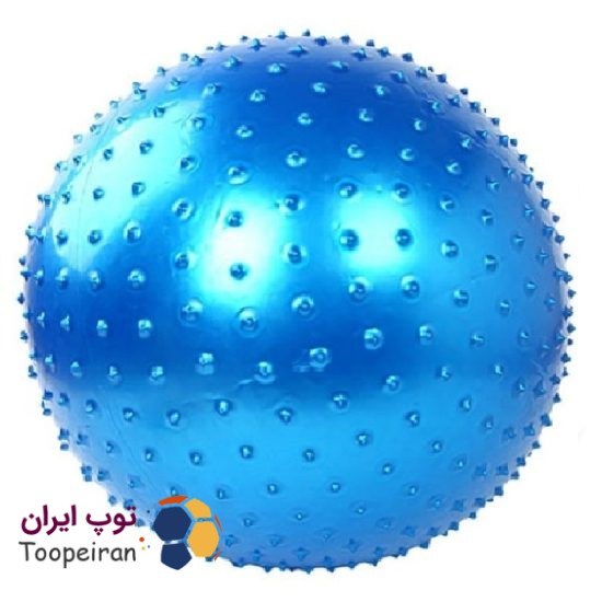 توپ پیلاتس خاردار رنگ آبی سایز 5