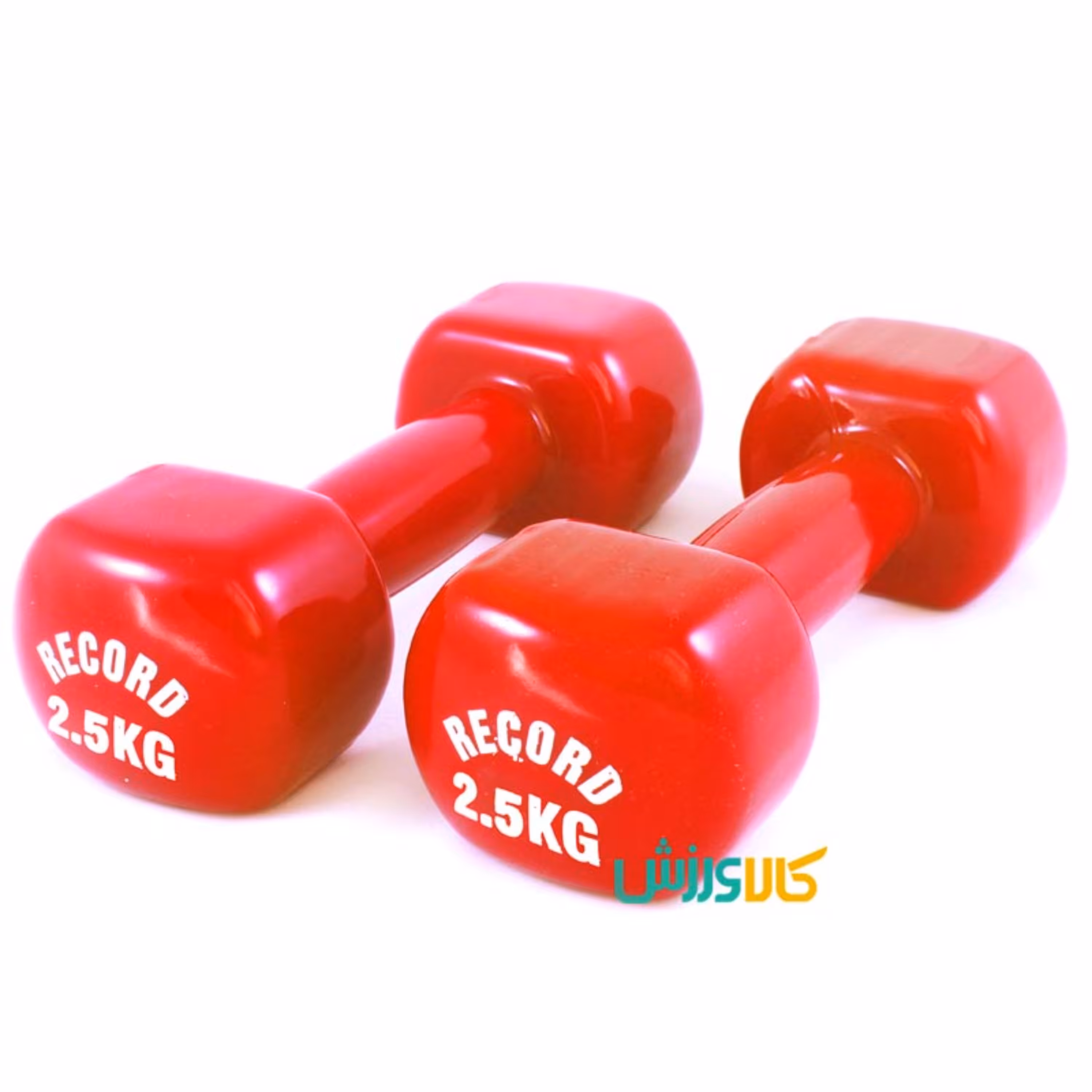 دمبل 2.5 کیلویی بانوان رکورد جفتی رنگ قرمز