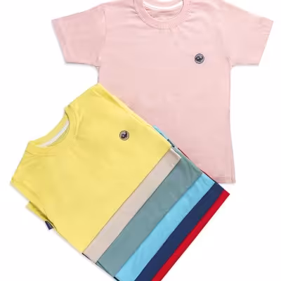 تیشرت ساده تکرنگ دخترانه پسرانه سایز45،50درpikmode