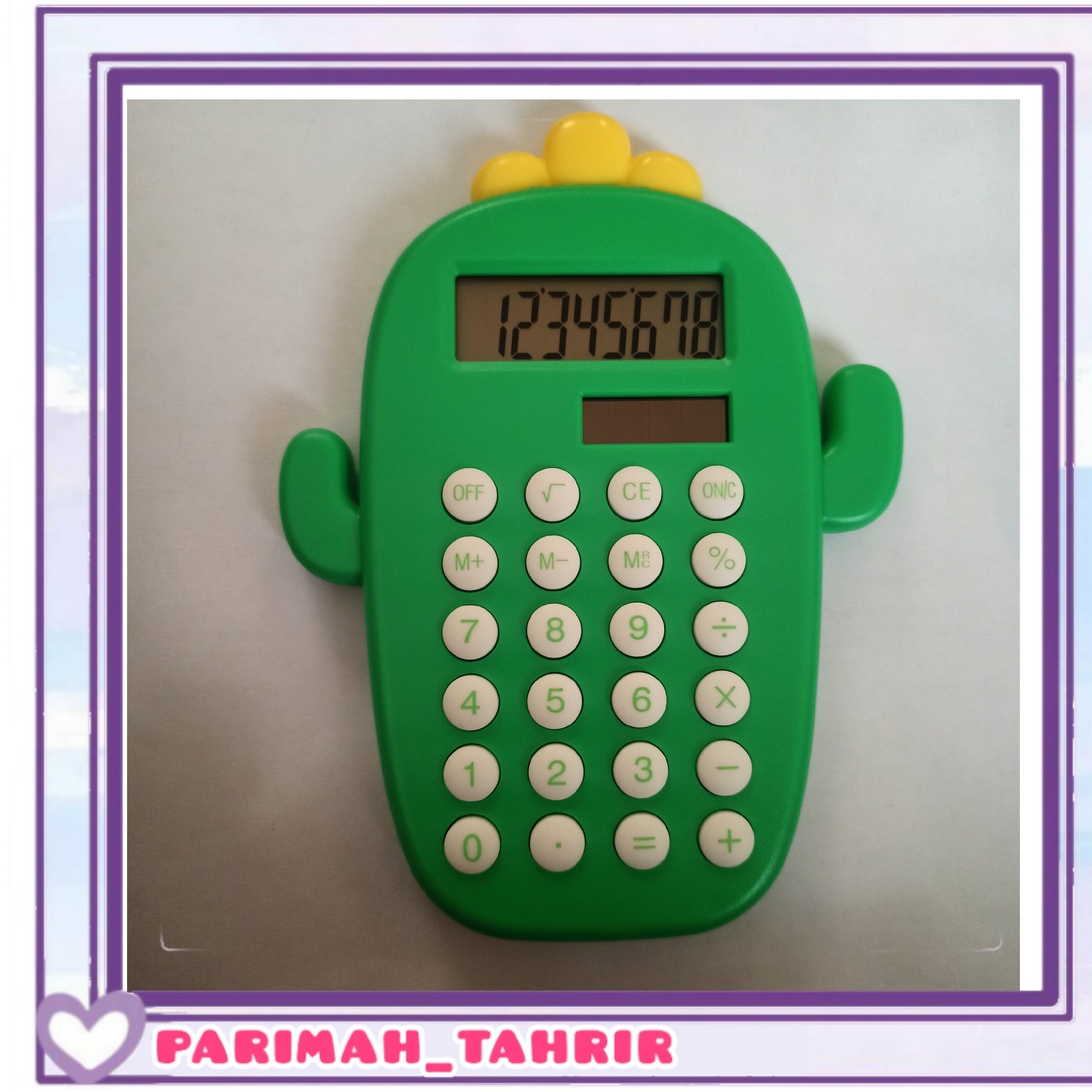 ماشین حساب کاکتوس. فانتزی. پاسخ تا 8رقم. ابعاد7در13سانت.کیفیت عالی