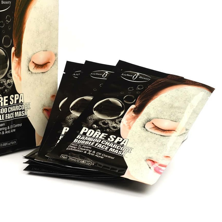 ماسک ورقه ای حبابی بامبو مخصوص منافذ باز آیچون بیوتی