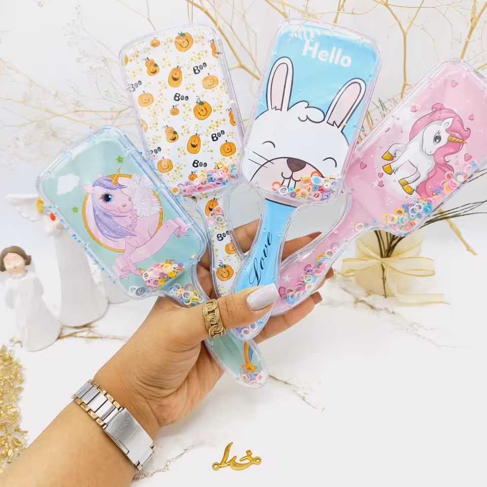 شانه مو بچگانه طرح فانتزی مکعب کیوت