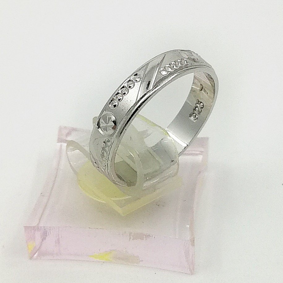 حلقه نقره تمام تراش بدون نگین عیار 925 کدکالا R149