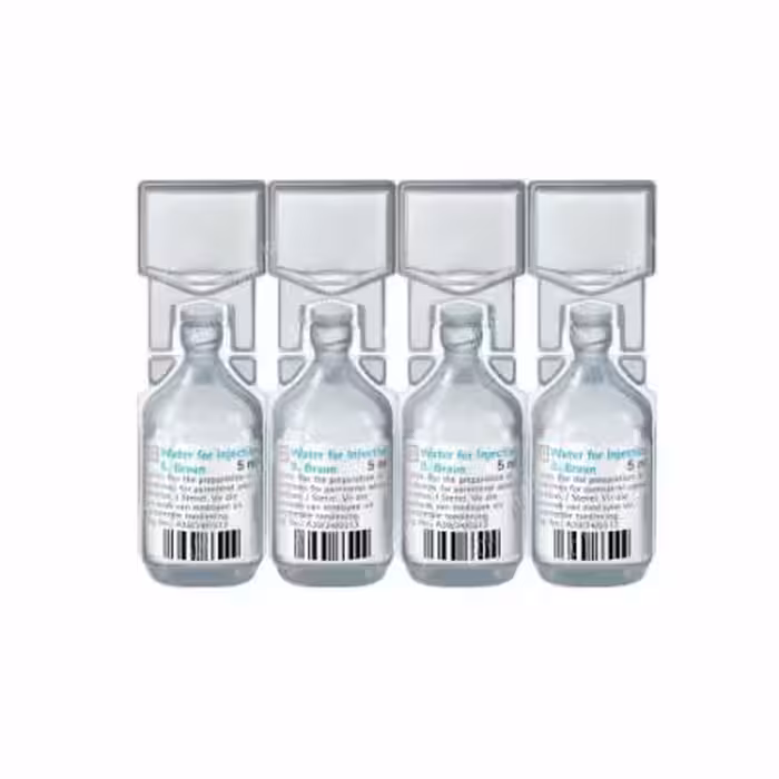 آب مقطر تزریقی حجم 5 میلی لیتر