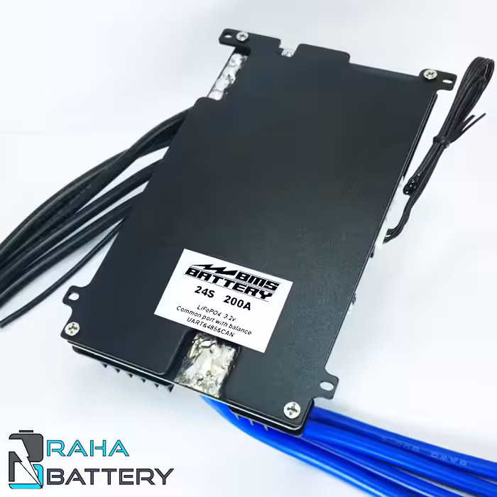 BMS هوشمند باتری لیتیوم(LFP)24-7سل 200A آمپر3.2V