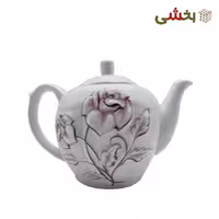 قوری سرامیکی طرح گل برجسته سایز متوسط