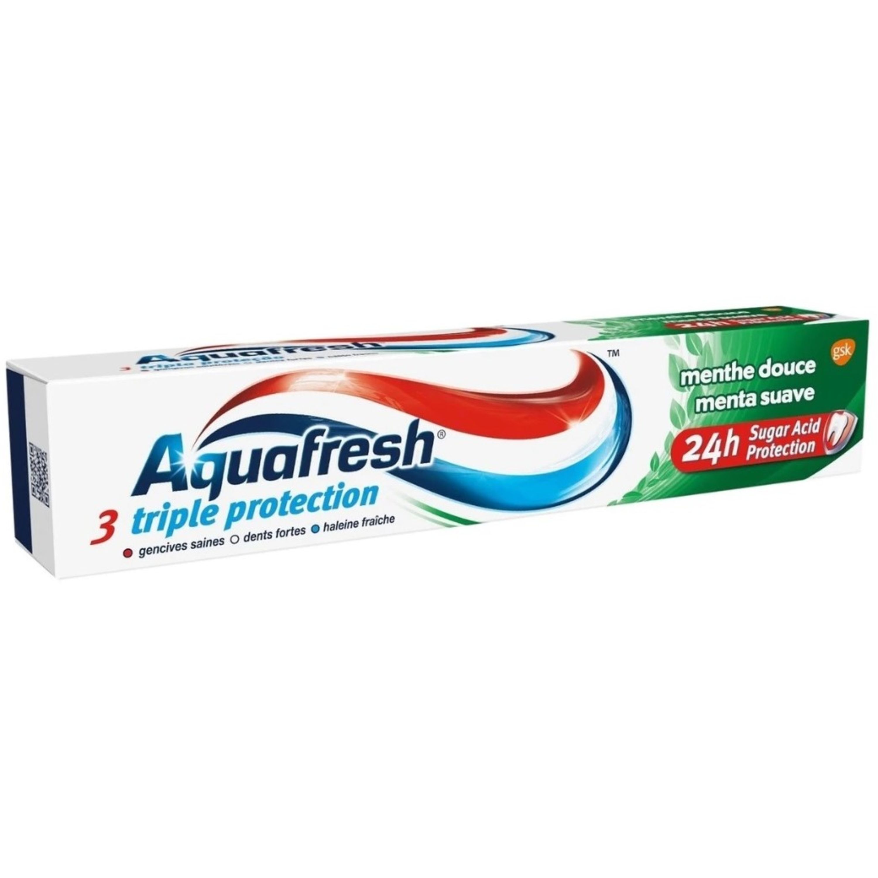 خمیر دندان سه کاره آکوا فرش Aquafresh Mild and Minty حجم 75 میلی لیتر