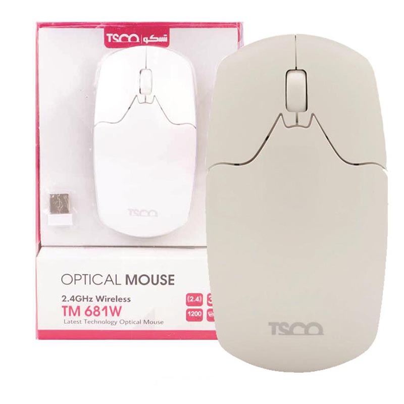 ماوس بی سیم تسکو TSCO TM 681W سفید