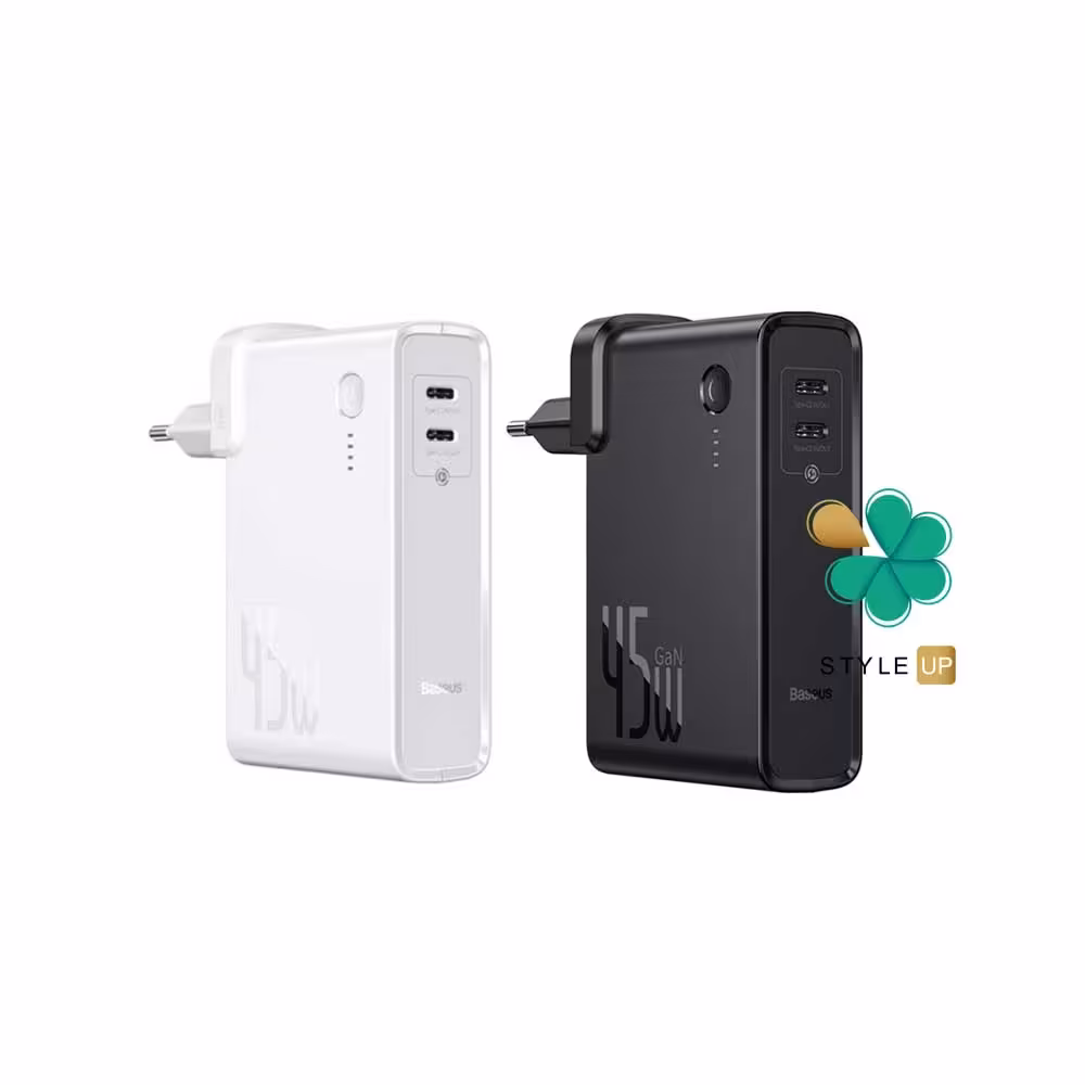 پاوربانک و آداپتور شارژر سریع بیسوس مدل Baseus Gan 2 in 1 PPNLD-F01