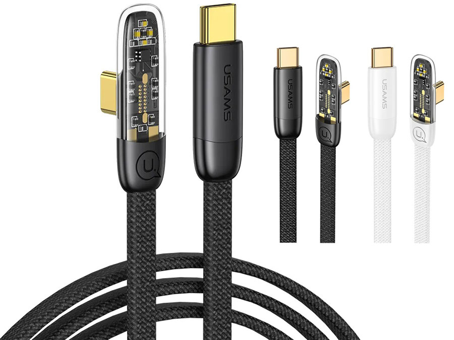 کابل گیمینگ سوپر فست شارژ دو سر تایپ سی 100 وات 2 متری یوسامز USAMS SJ587 Type-C To Type-C data cable