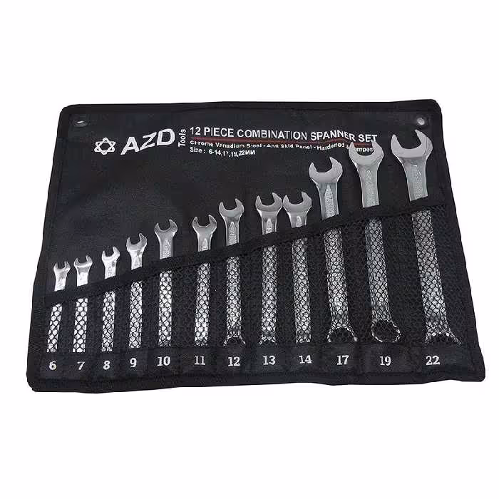 مجموعه 12 عددی آچار یک سر تخت یک سر رینگی کیفیت درجه یک 