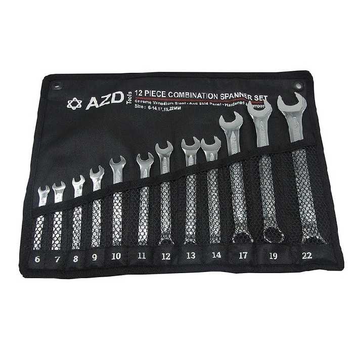 مجموعه 12 عددی آچار یک سر تخت یک سر رینگی کیفیت درجه یک 