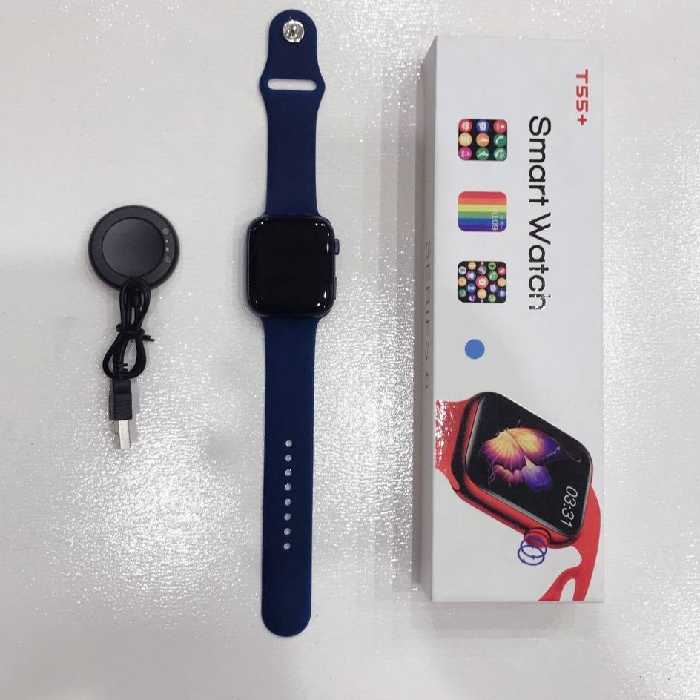 ساعت هوشمند مدل T55 پلاس  شارژر مگنتی فروش عمده بسته 8 عددی