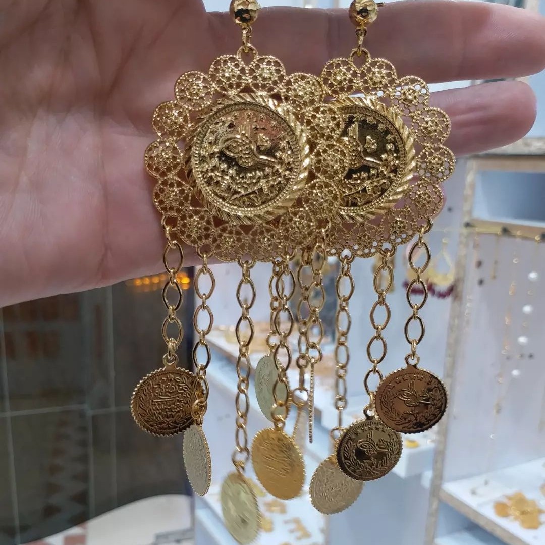 گوشواره عربی ، رنگ ثابت تضمینی، کیفیت عالی ، ضد آب و حساسیت