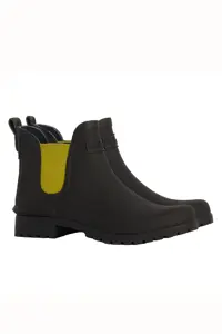 چکمه و بوت مشکی زنانه X RAIN BOAT BK11 سیاه سفید Barbour