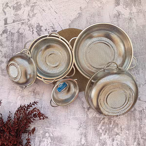 آبکش استیل مدل Punch بسته 6 عددی