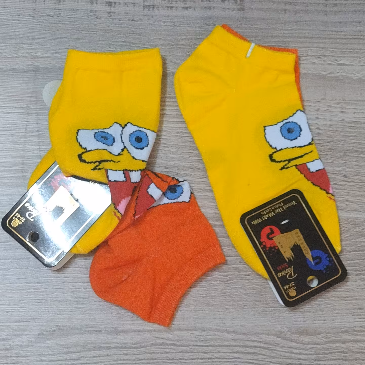 جوراب مچی باب اسفنجی و پاتریک جوراب نیم ساق   جوراب دخترانه  جوراب زنانه   جوراب فانتزی  جوراب پاپوش  جوراب تابه تا  