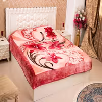 پتوی دو نفره نگار مدل پروانه ( گلدار ساده )