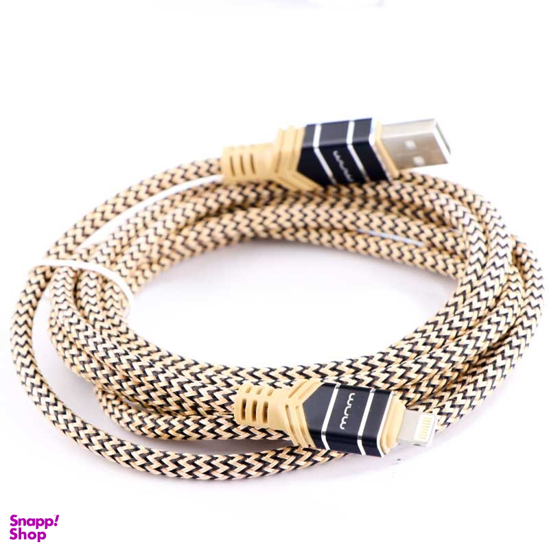 کابل شارژ USB به لایتنینگ دبلیو یو دبلیو مدل کنفی سرفلزی کیف دار