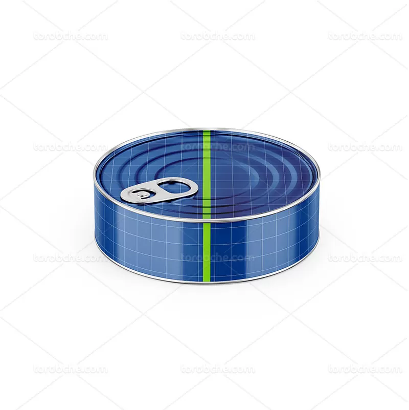 موکاپ قوطی تن ماهی PSD | گرافیک با طعم تربچه