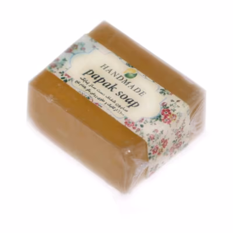 صابون بادام تلخ پاپک - صابون بادام تلخ گلیسیرینه طبیعی و دست ساز 100 گرم نیکوحال
