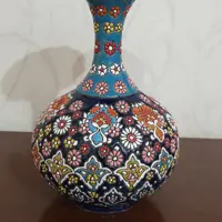 گلدان میناکاری سفالی کد 165