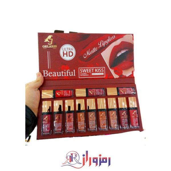 رژلب مایع گلاریس gelaris پک 12 عددی
