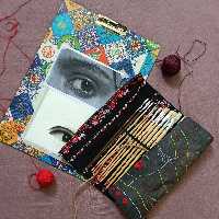 جامدادی رولی گلدوزی و طراحی شده سایز بزرگ مناسب مداد و قلمو