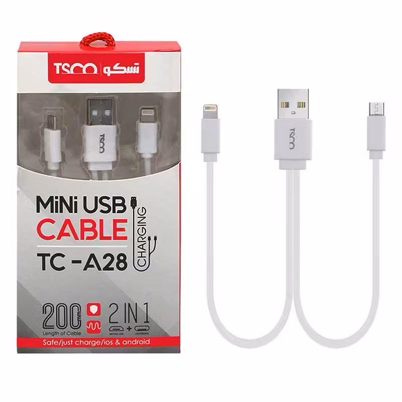 کابل شارژ MicroUSB و Lightining تسکو TSCO TC A28