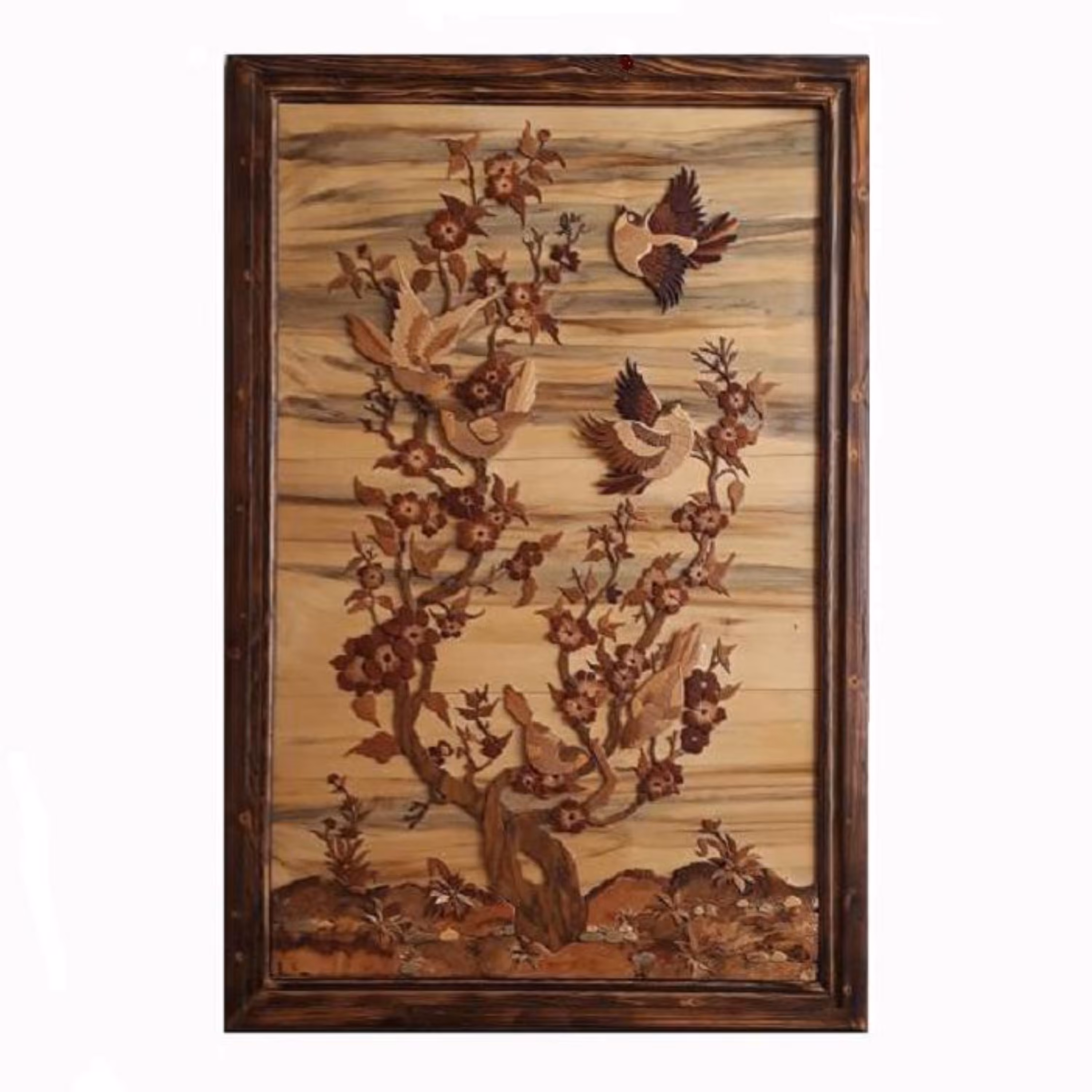 تابلو معرق گل و بلبل