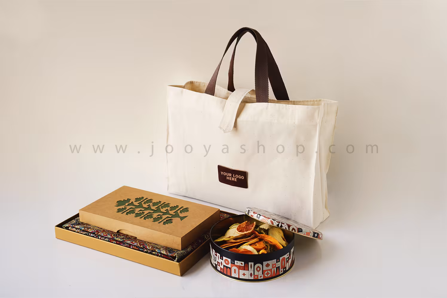 پک هدیه تابلو برنجی و ترمه