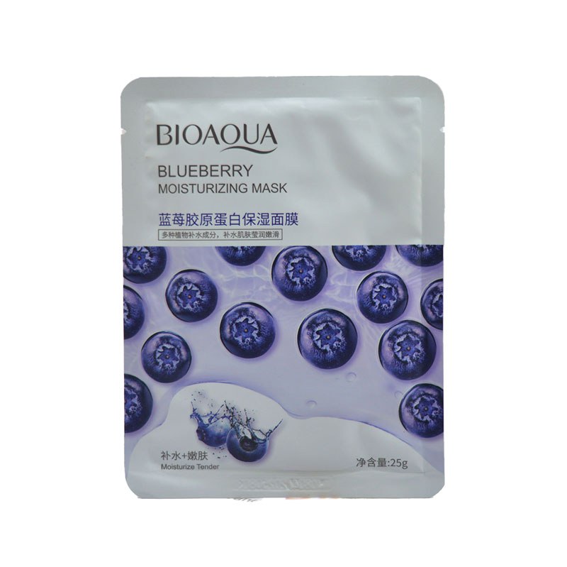 ماسک صورت ورقه ای بیوآکوا BioAoua مدل Blueberry

