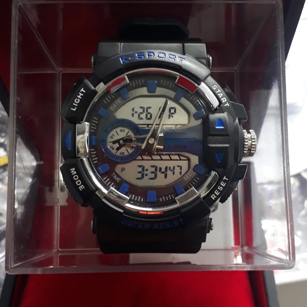 ساعت دیجیتال دوزمانه اسپرت-مردانه-پسرانه رنگ آبی