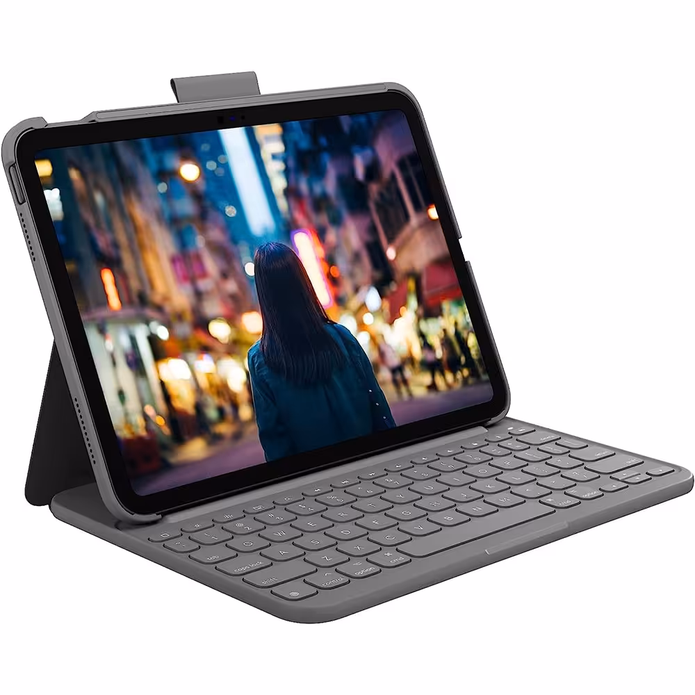 قاب  و کیبورد بلوتوث Logitech Slim Folio برای iPad