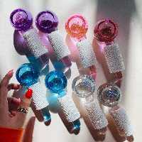 ماساژور آیس گلوب شاین دار ( گوی یخی ) رنگ زرد (تکی)