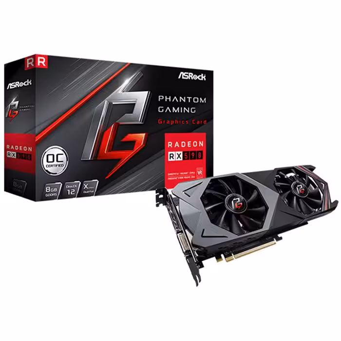 کارت گرافیک ازراک مدل Phantom Gaming X Radeon RX590 با ظرفیت 8 گیگابایت