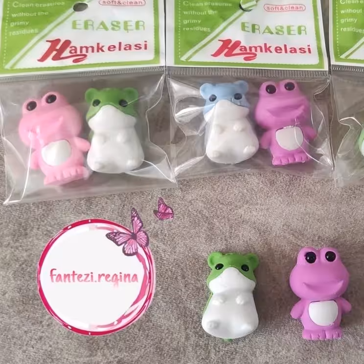 پاک کن طرح قورباغه و همستر