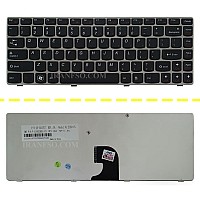 کیبرد لپ تاپ لنوو IdeaPad Z360 مشکی-با فریم نقره ای