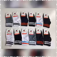 12 جفت جوراب نیم ساق اسپورت دو خط زنانه و مردانه