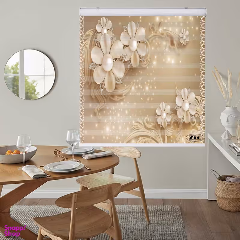 پرده زبرا زیو کد 3D1319 سایز 150x200 سانتی متر