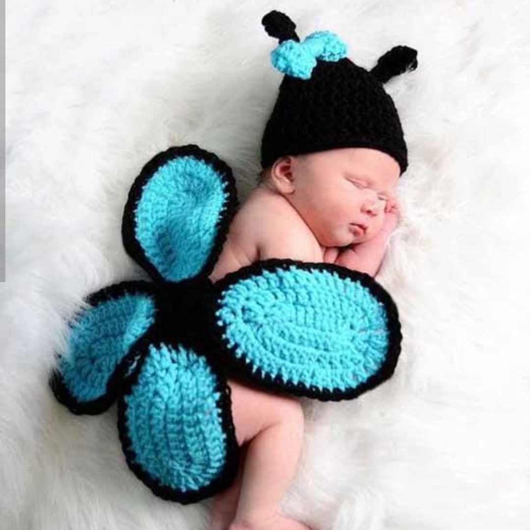 بافتنی ست اتلیه طرح پروانه