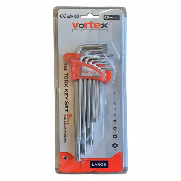 آلن ستاره ای 9 عددی ورتکس بلند سایز 10 تا 50 درجه یک