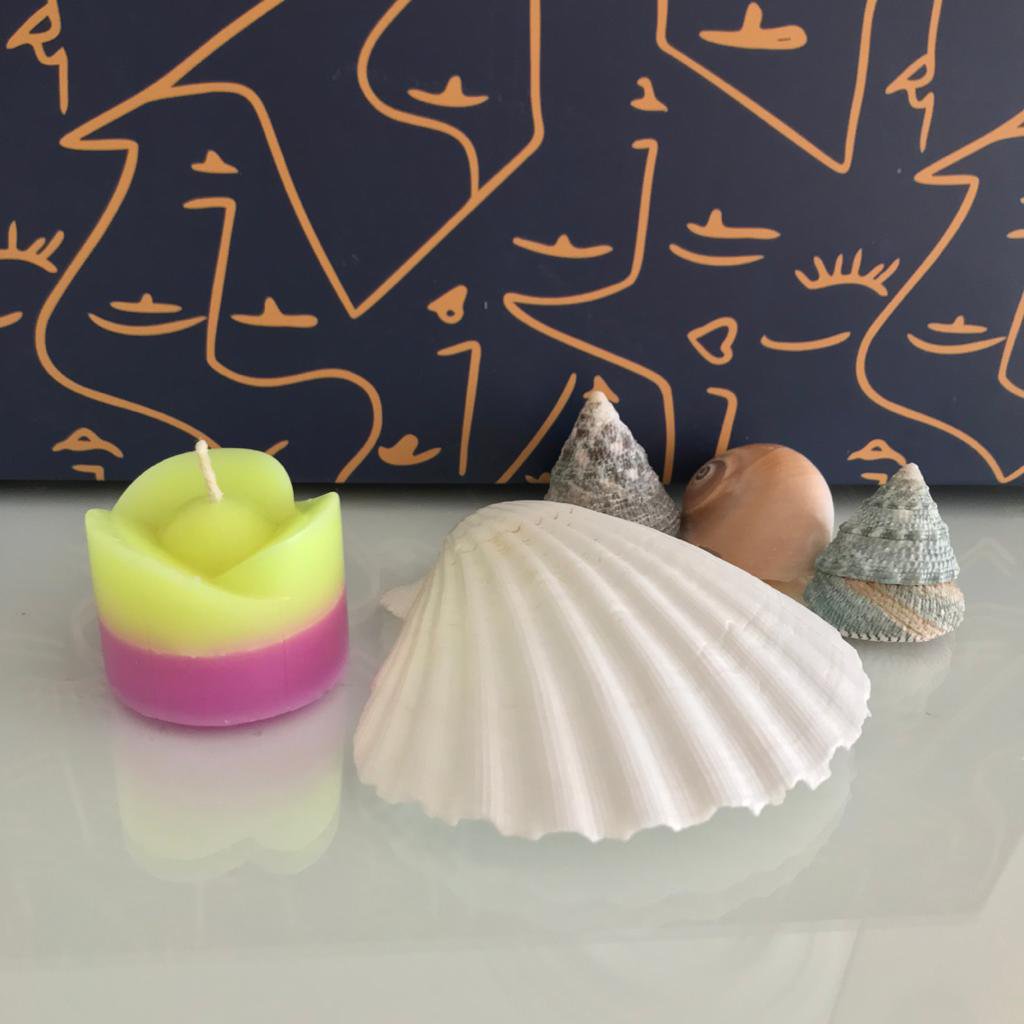 شمع مدل گل سه پر